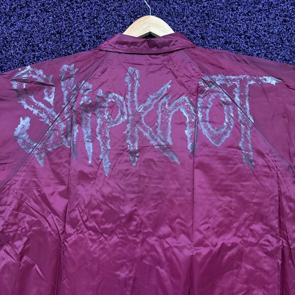 Slipknot Logo Heavy Metal Band Button Up Windbreaker Size XXL - Picture 3 of 4